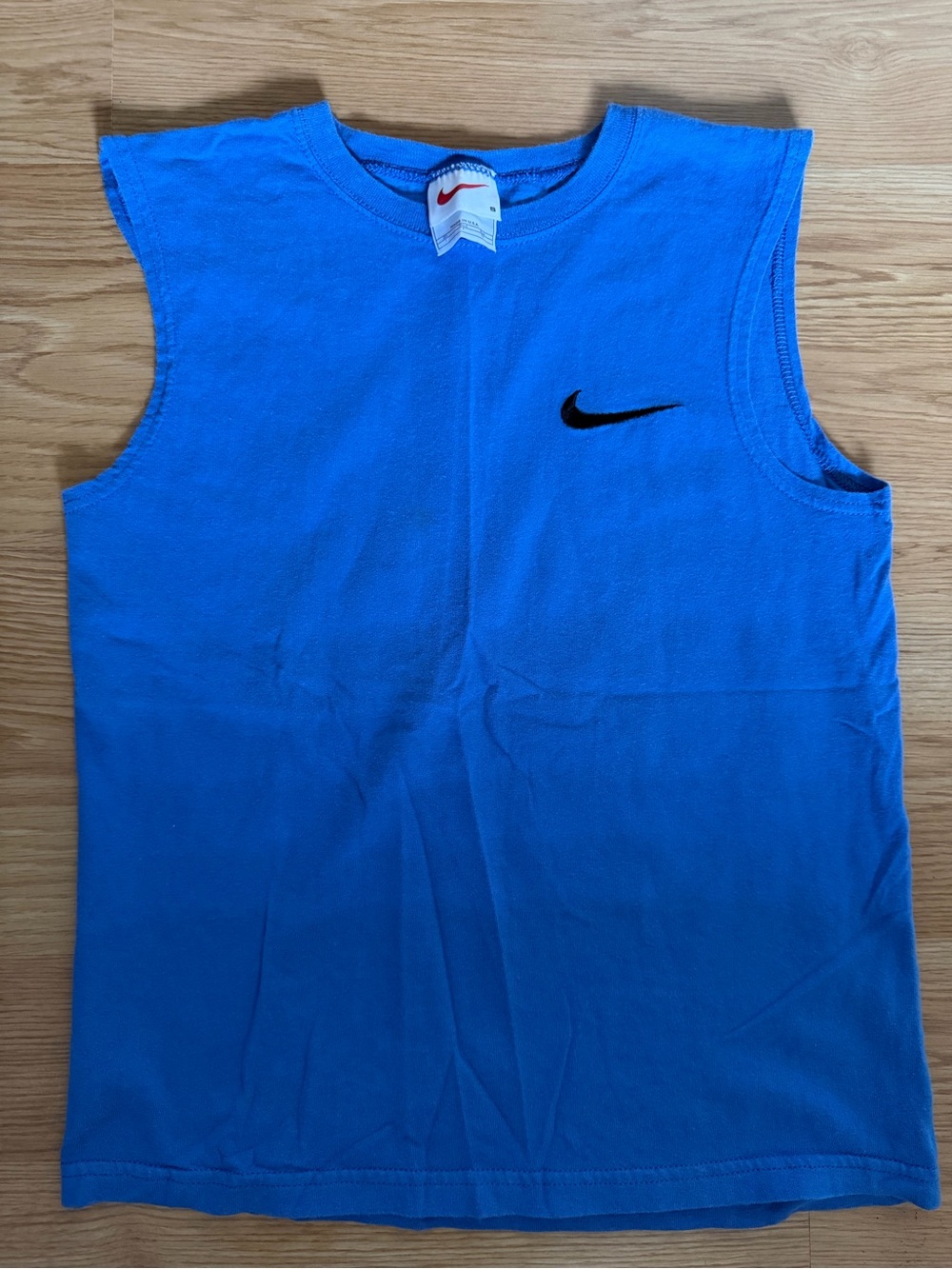 Vintage Nike Boys' Blue Sleeveless Athletic Tank S 8 10